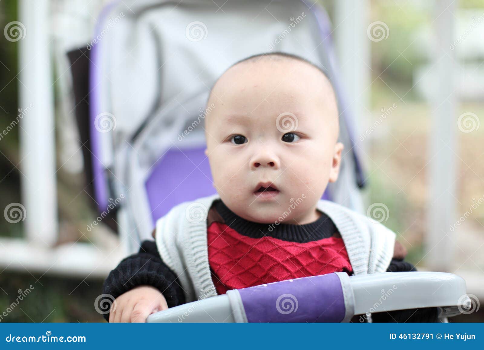 Baby in carriage stock image. Image of person, young 46132791
