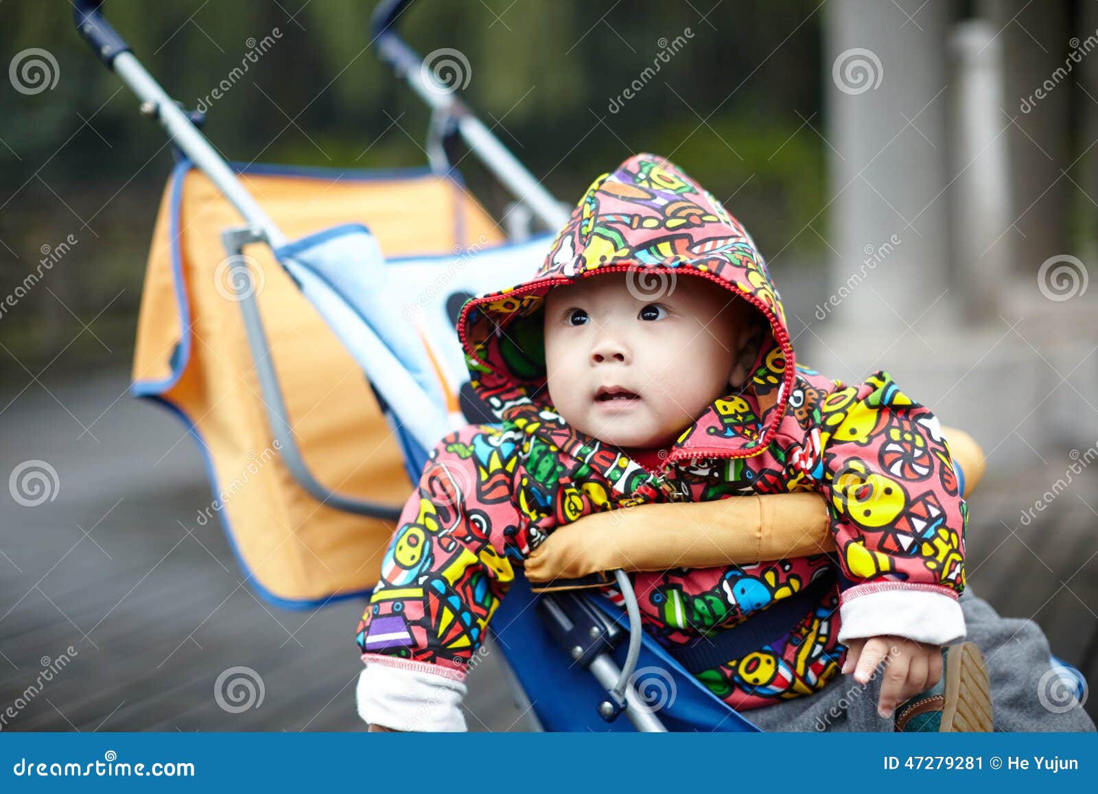 Baby in carriage stock image. Image of stroller, looking - 47279281