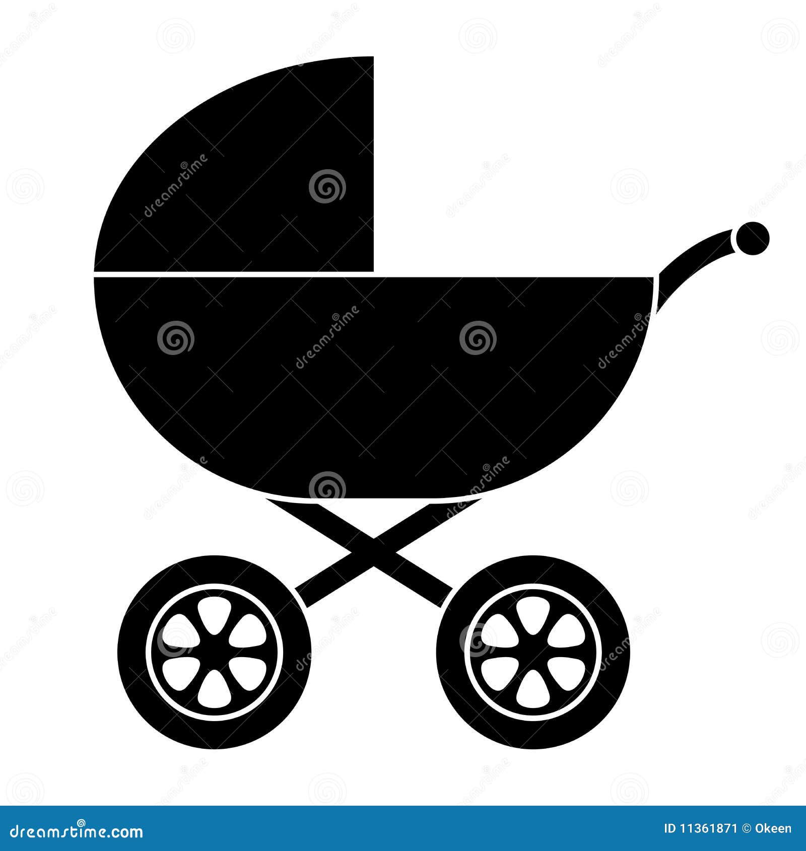 baby carriage silhouette