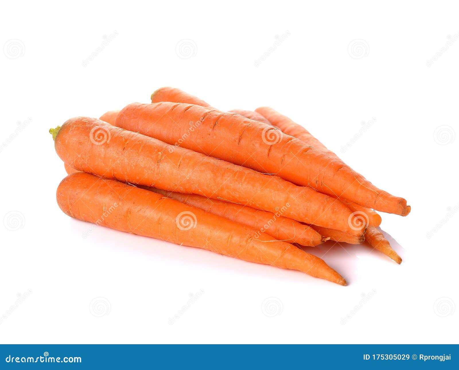 Baby Carrots Isolated on a White Background Stock Image Image of