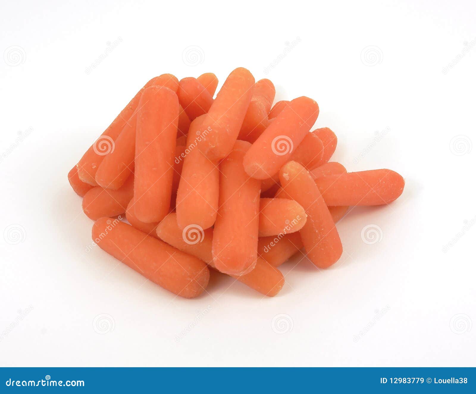 Baby Carrots on White stock image. Image of fleshy, edible 12983779