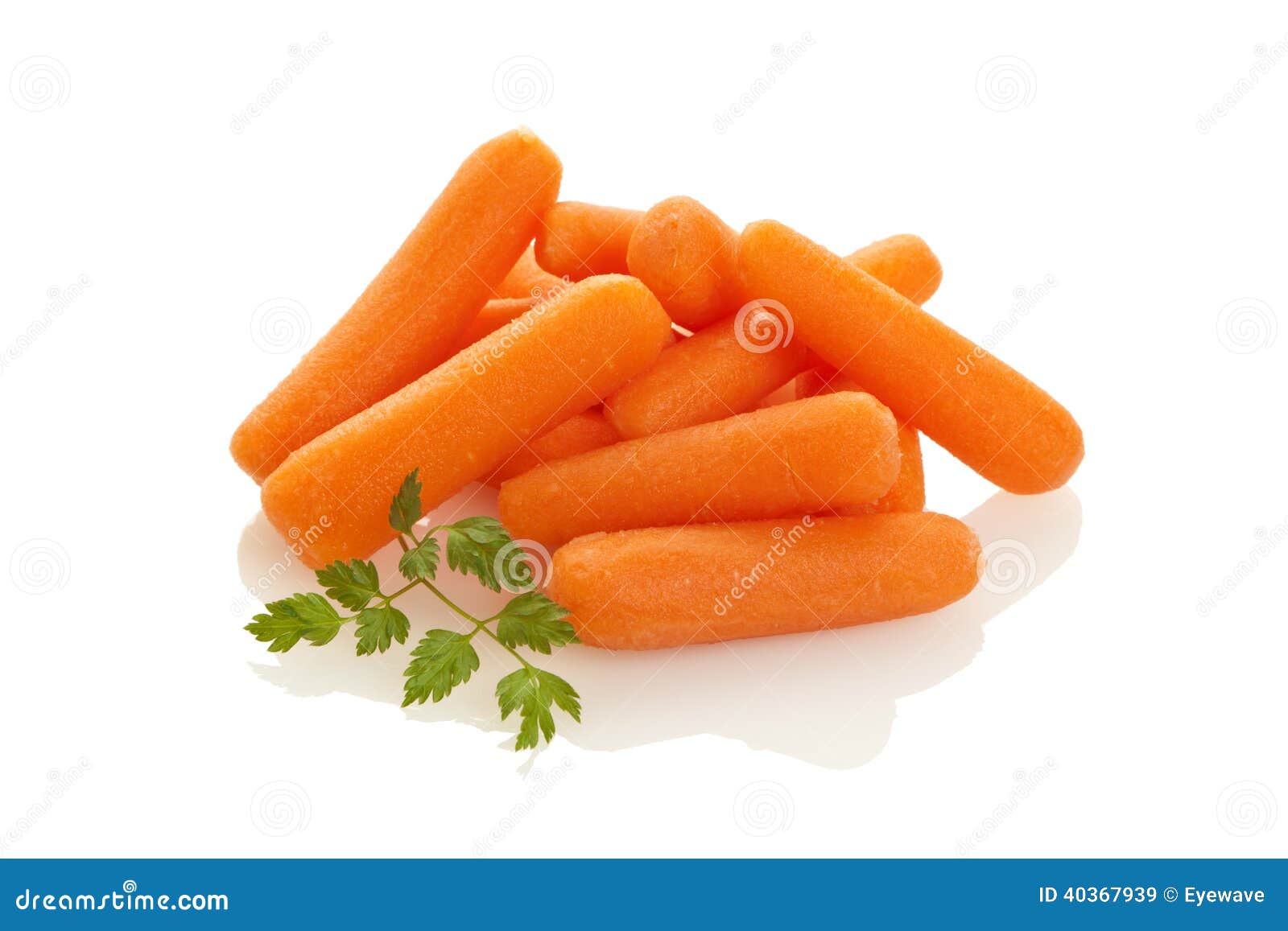 Baby Carrots on White Background Stock Image Image of snack, food