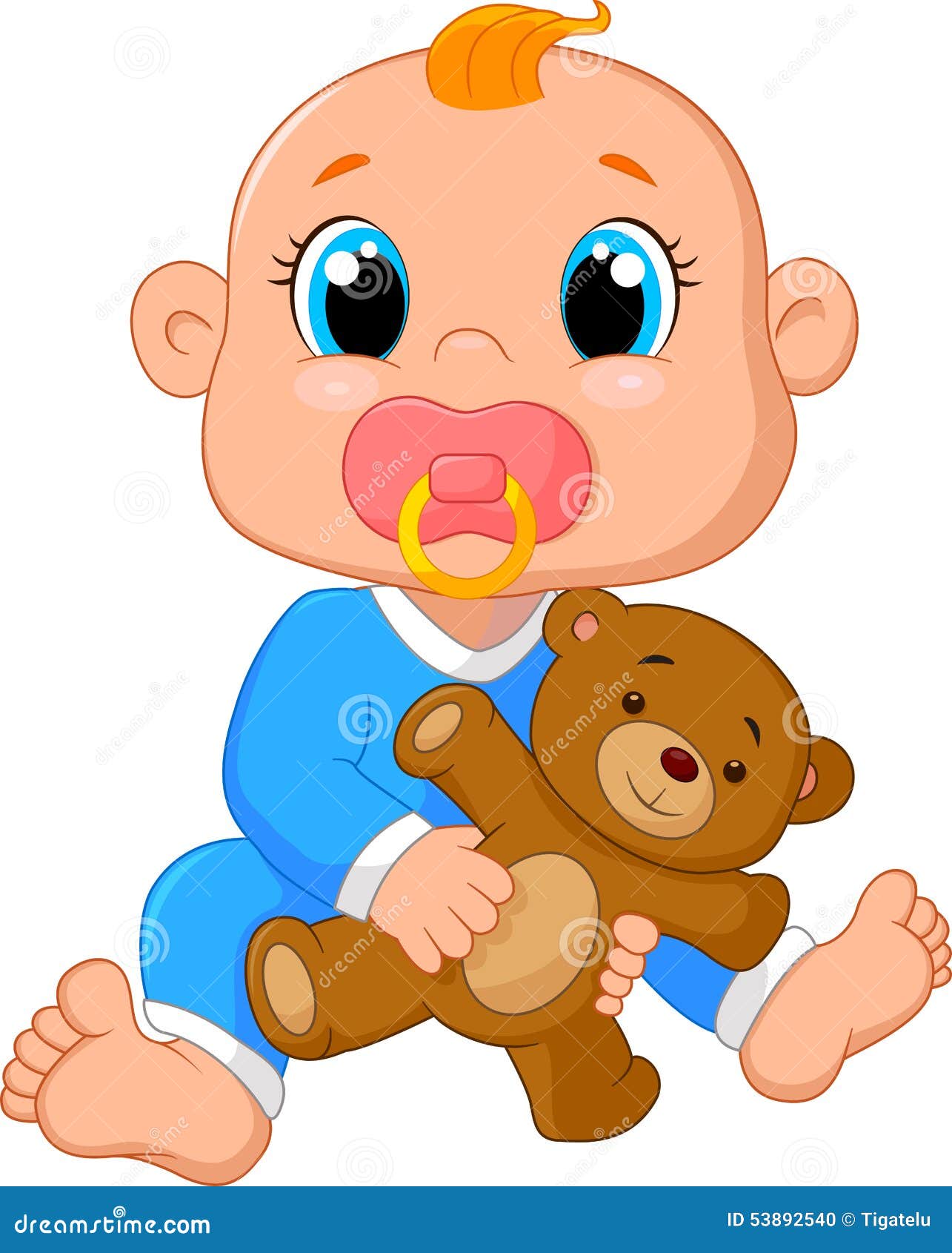 Baby Cartoon Holding a Teddy Bear Stock Vector - Illustration of bears,  dolls: 53892540