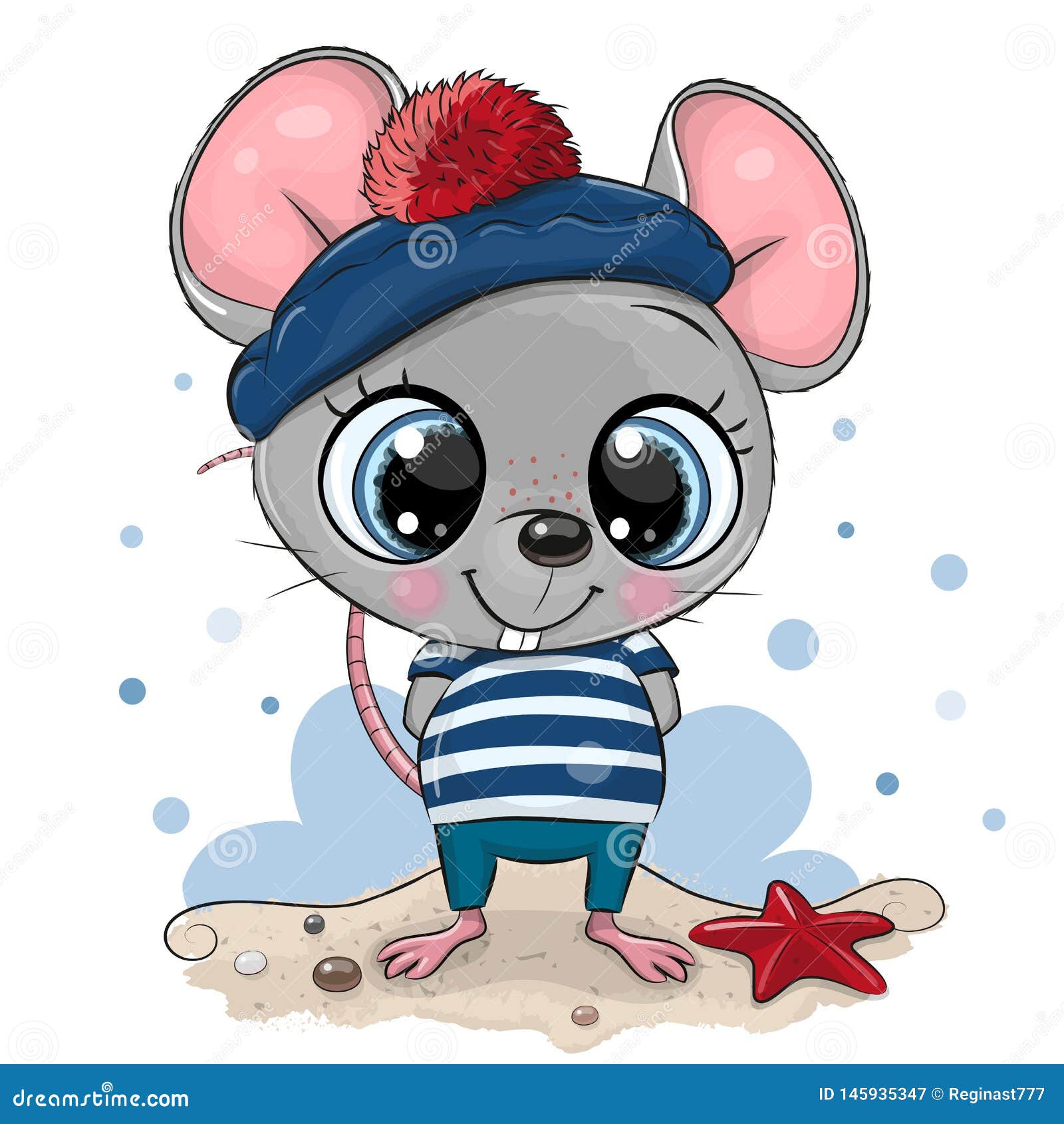 baby cartoon mouse in sailor costume