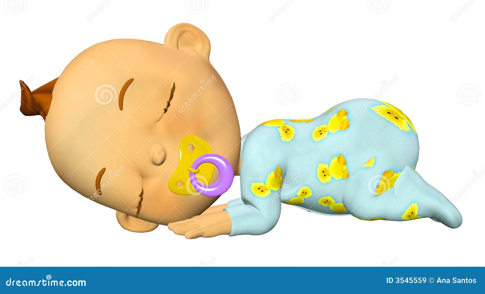 Baby Cartoon Sleeping stock illustration. Illustration of innocent ...