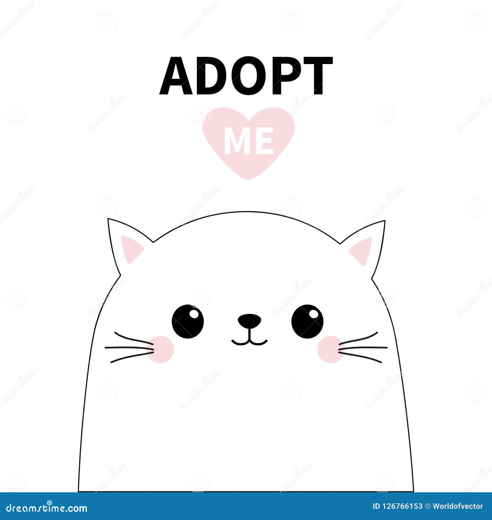 Baby Cat Head Face Silhouette Adopt Me Pink Heart Pet Adoption
