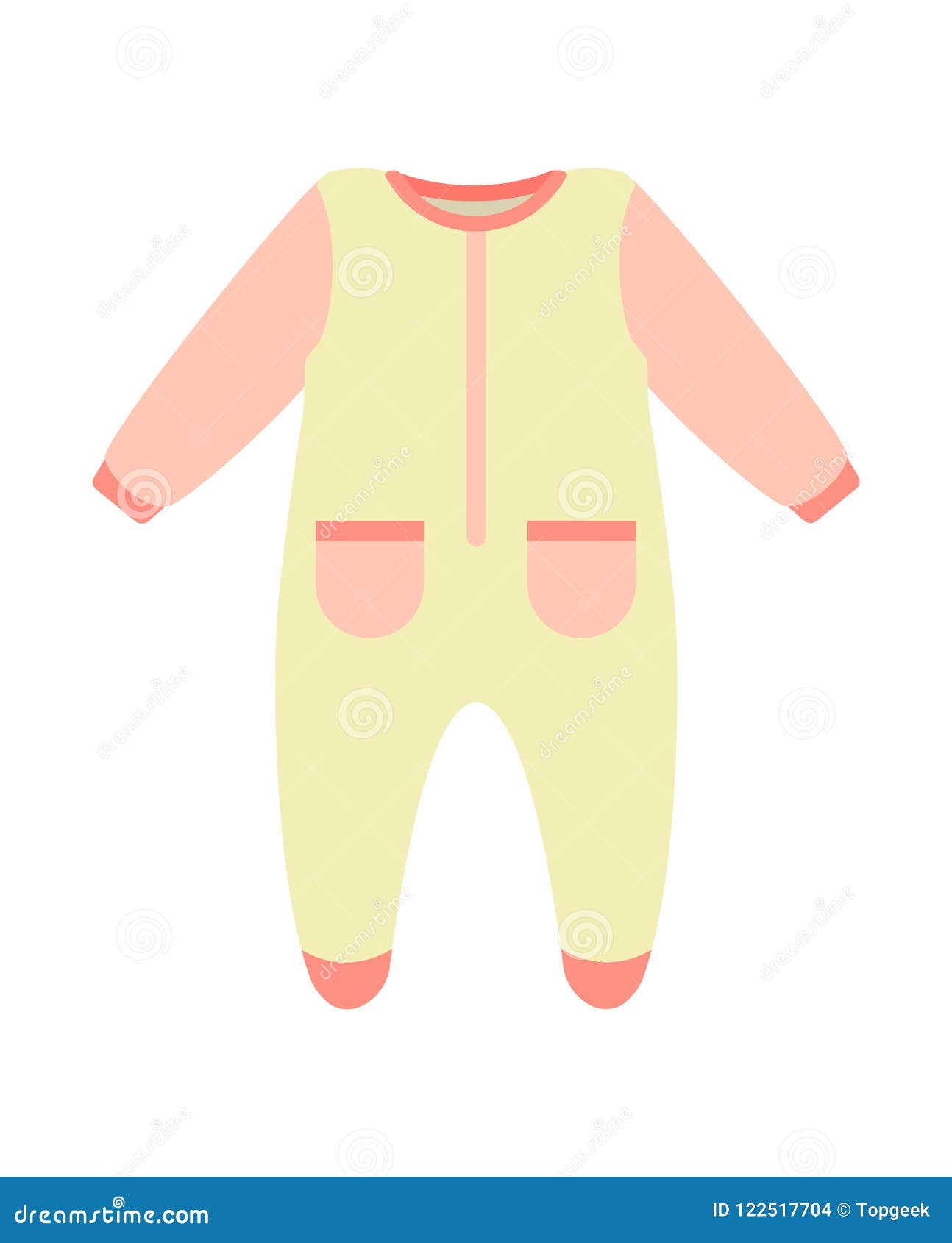 Baby Clothes Bodysuit Poster Vector Illustration Stock Vector ...