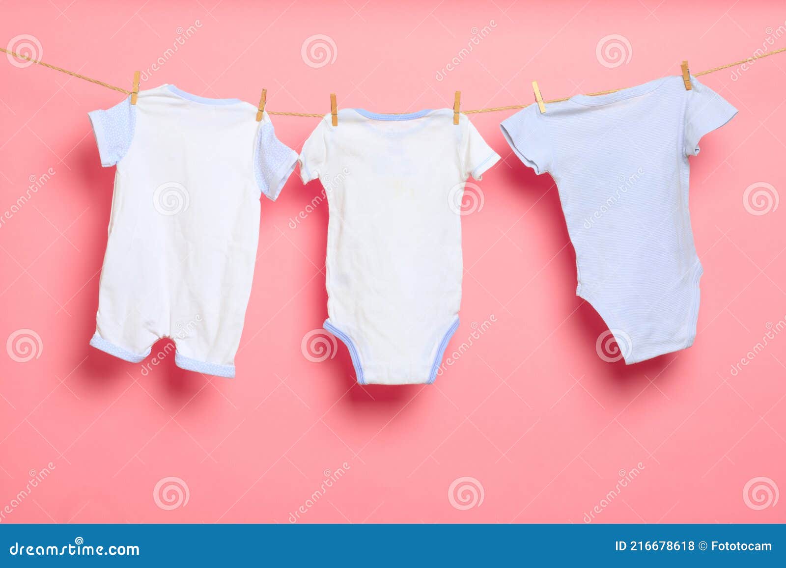 Clothes Fly Off The Clothesline On A Hanger. RoyaltyFree Stock Image