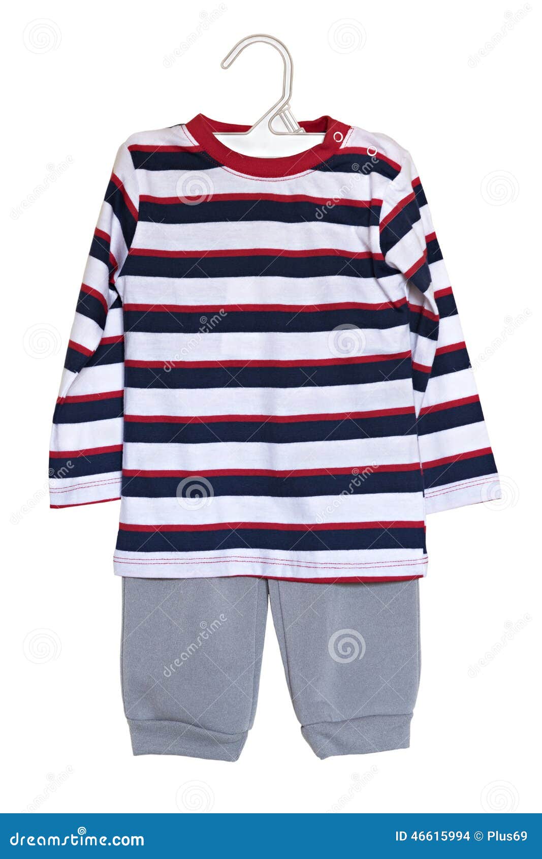Baby Clothes. Pants and Sweater Isolated on a White Background Stock
