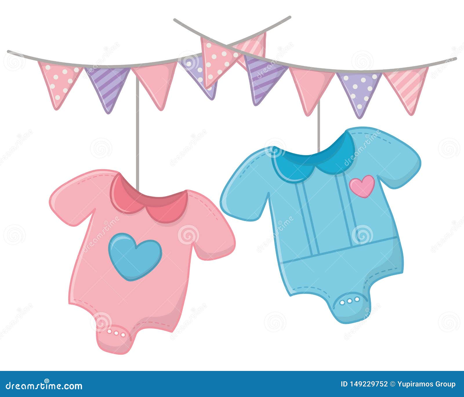 Download Baby Clothes And Pendants Vector Illustration Stock Vector ...