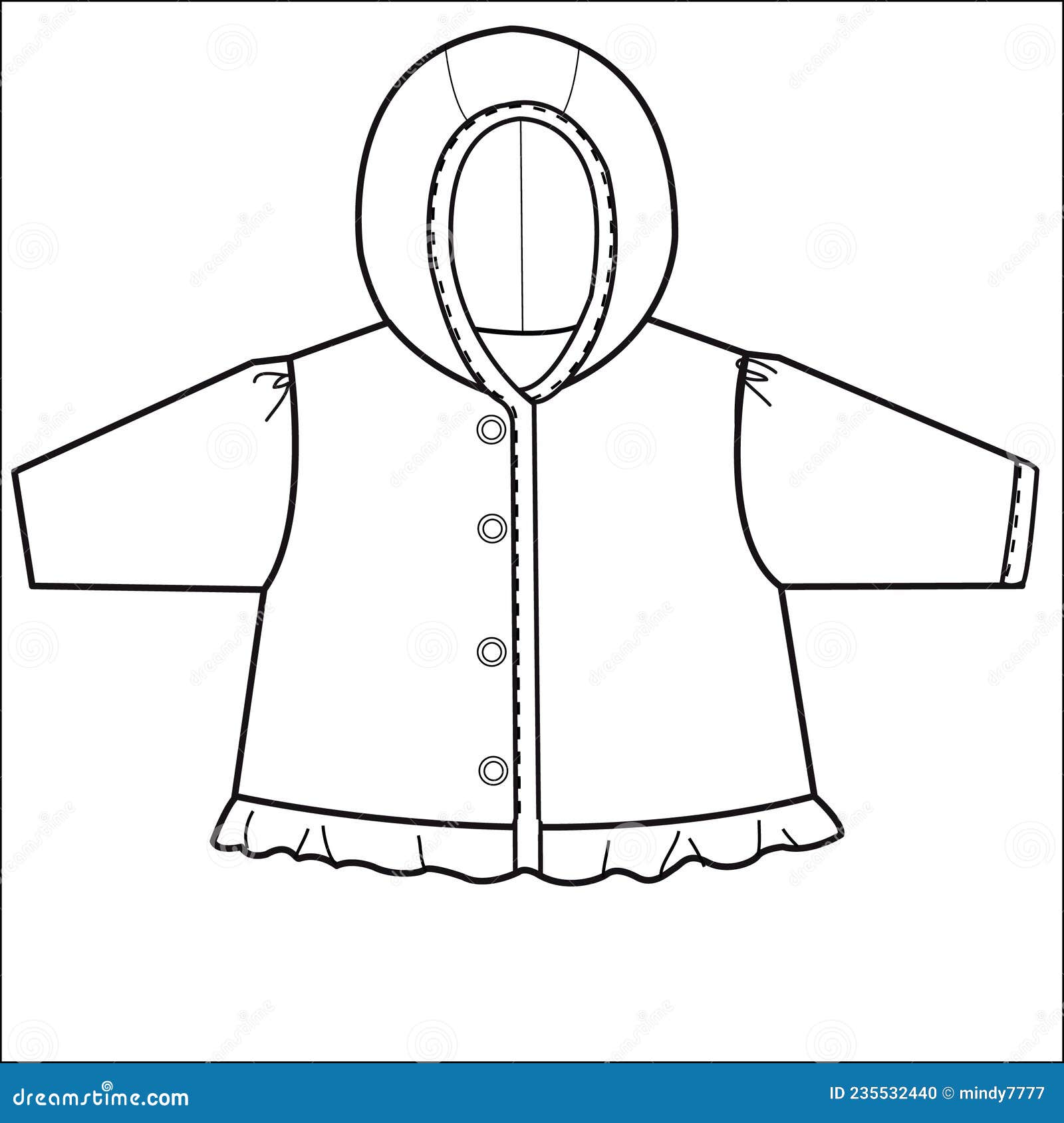 Baby Clothing Design Template. Flat Sketches Stock Vector ...