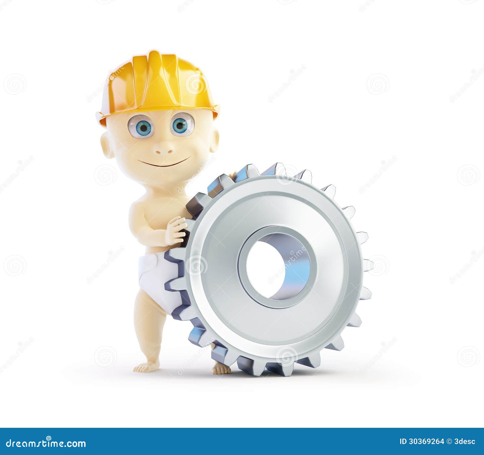 Baby Construction Helmet Gear Stock Illustrations 2 Baby Construction