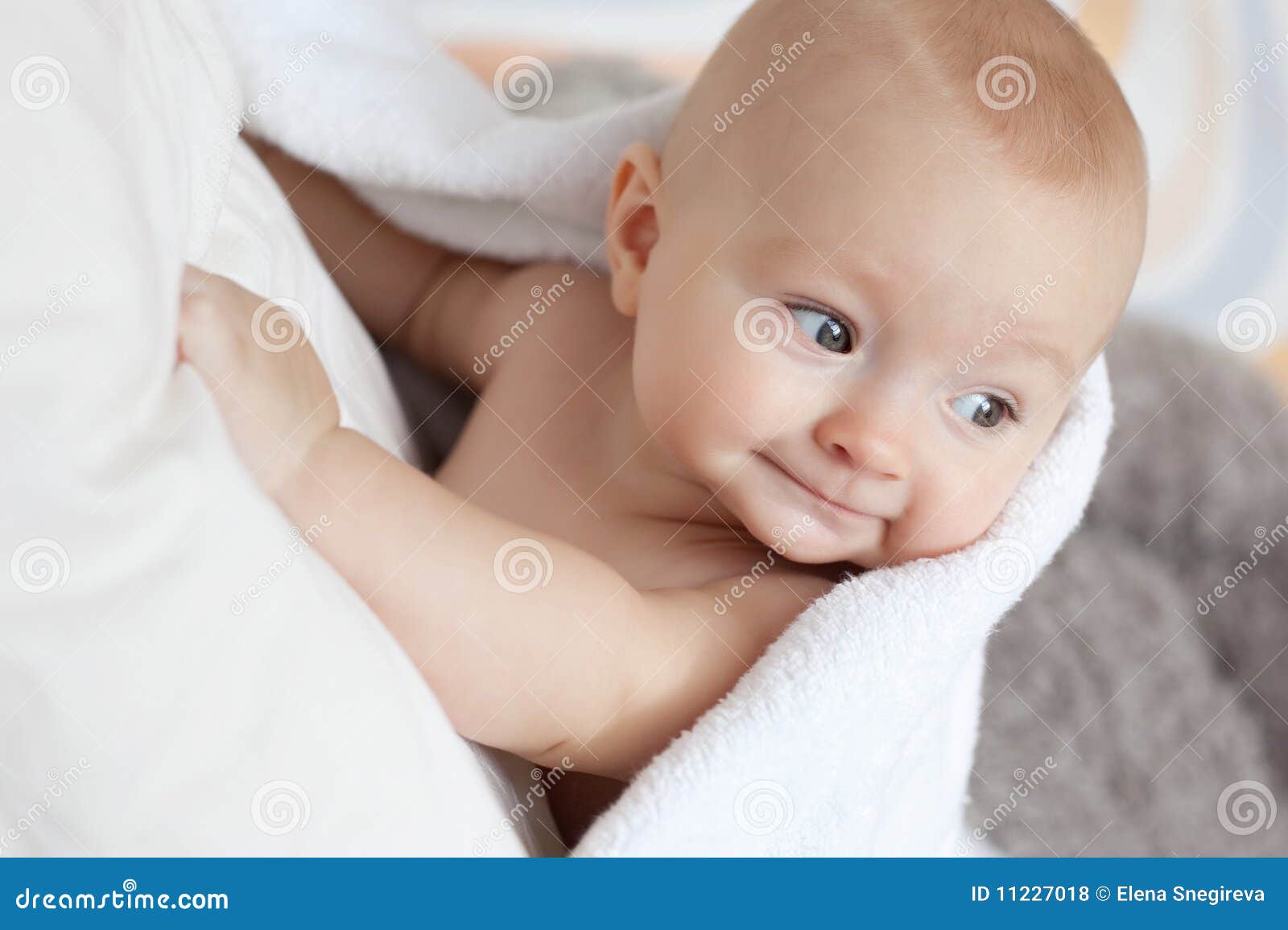 Baby Covered with White Towel Stock Photo Image of body, beautiful 11227018