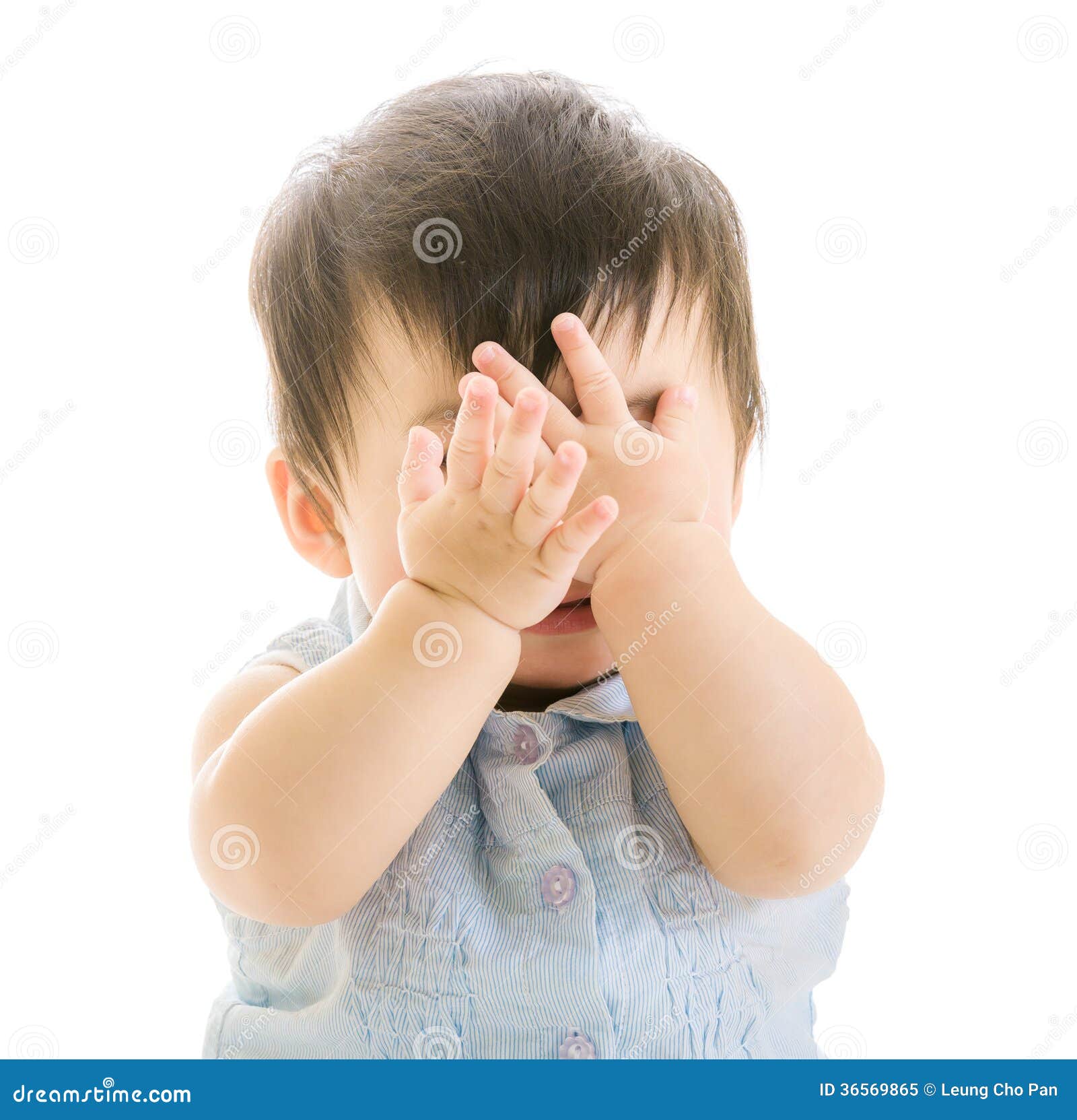 Baby covering eye stock image. Image of peek, seek, cover 36569865