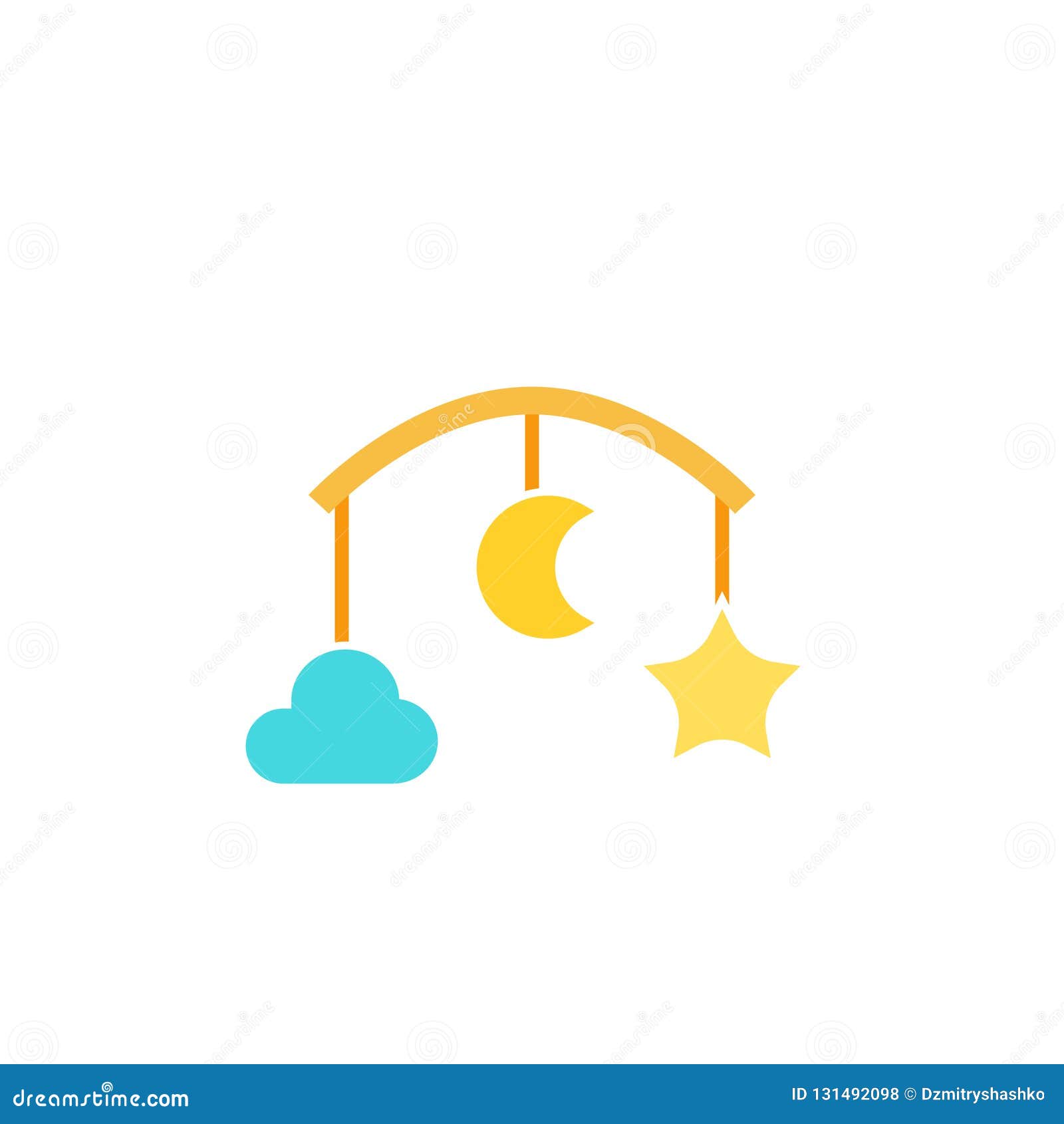 Baby Crib Mobile Icon Stock Vector Illustration Of Moving