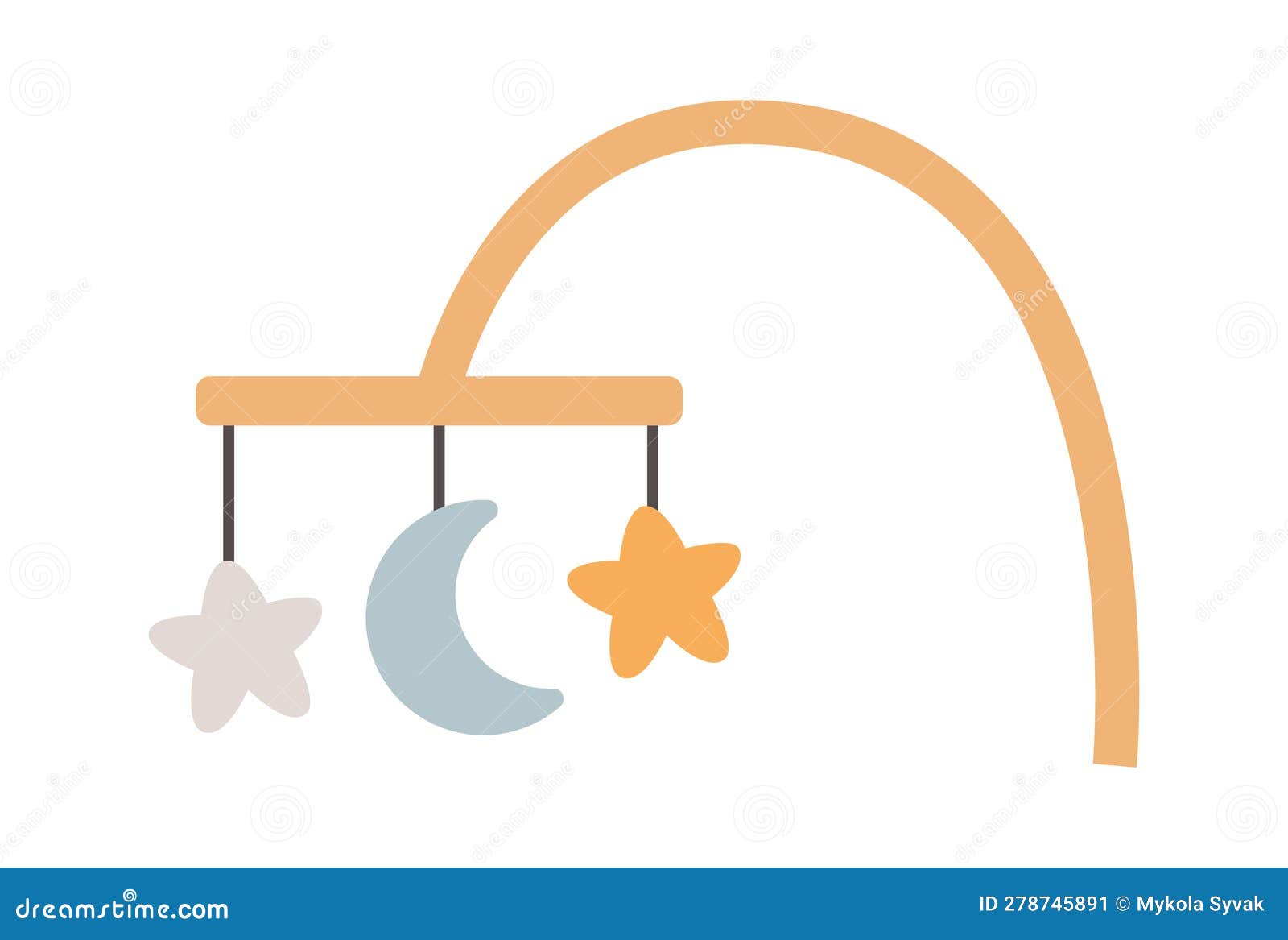 Baby Crib Mobile stock vector. Illustration of star 278745891