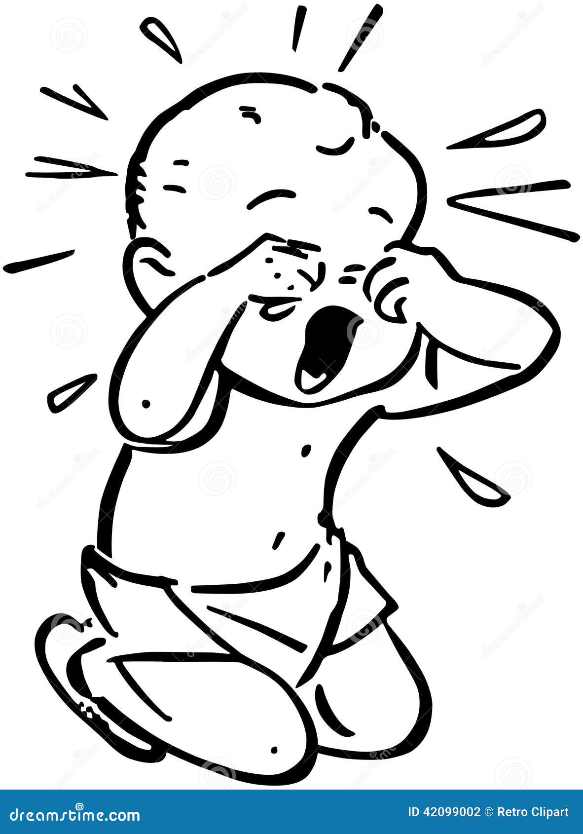 Baby Crying Simple Line, Outline Vector Elements Of Child For Ui And Ux,  Website Or Mobile Application | lupon.gov.ph