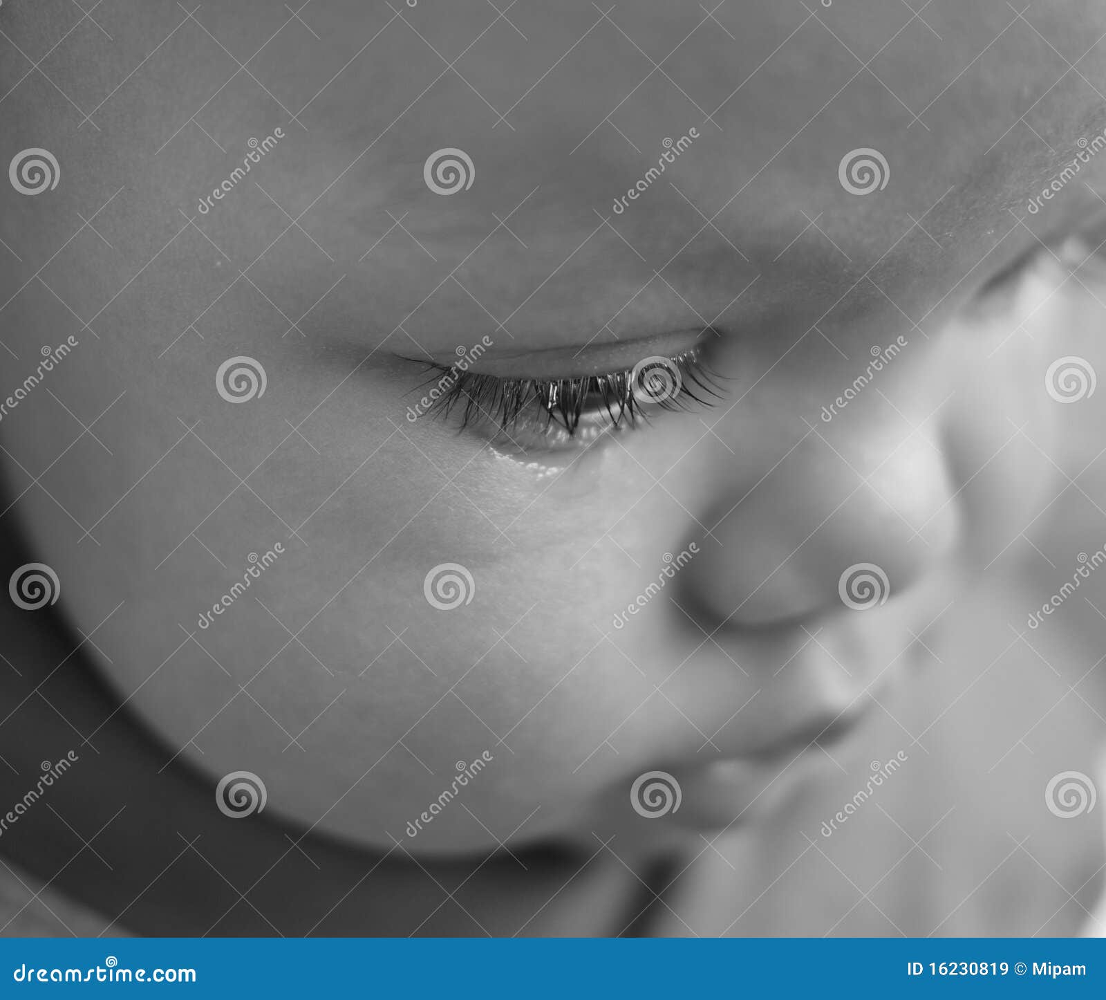 Baby crying eye stock image. Image of sadness, loneliness - 16230819