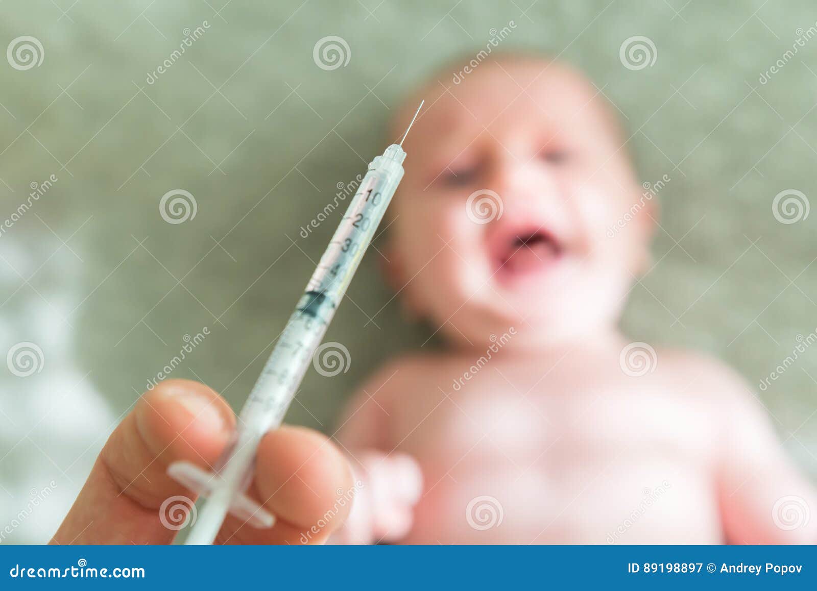 baby crying after vaccination