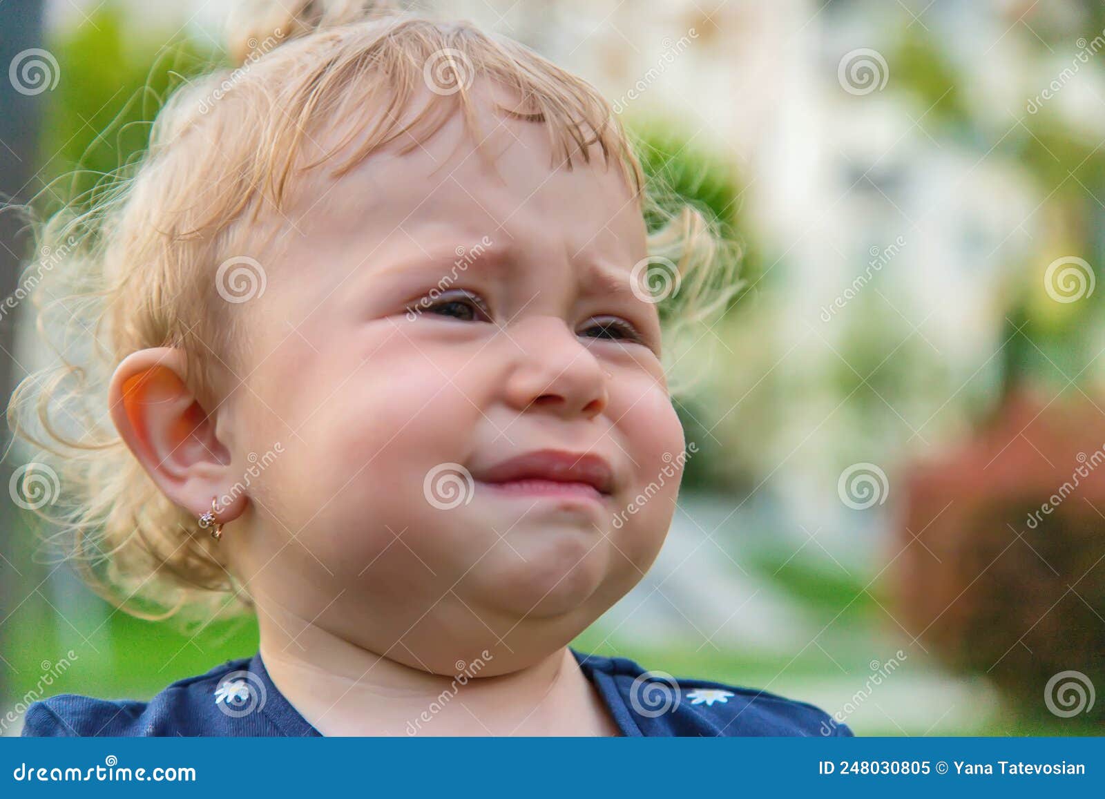 Baby Crying in the Park. Selective Focus Stock Image Image of people