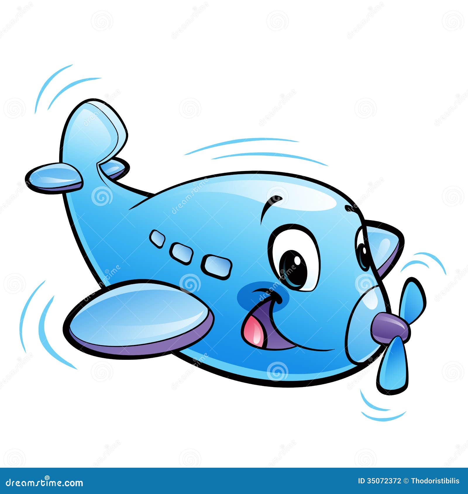 Baby Cute Cartoon Blue Airplane Character with Propeller Flying Stock  Illustration - Illustration of airport, airplane: 35072372