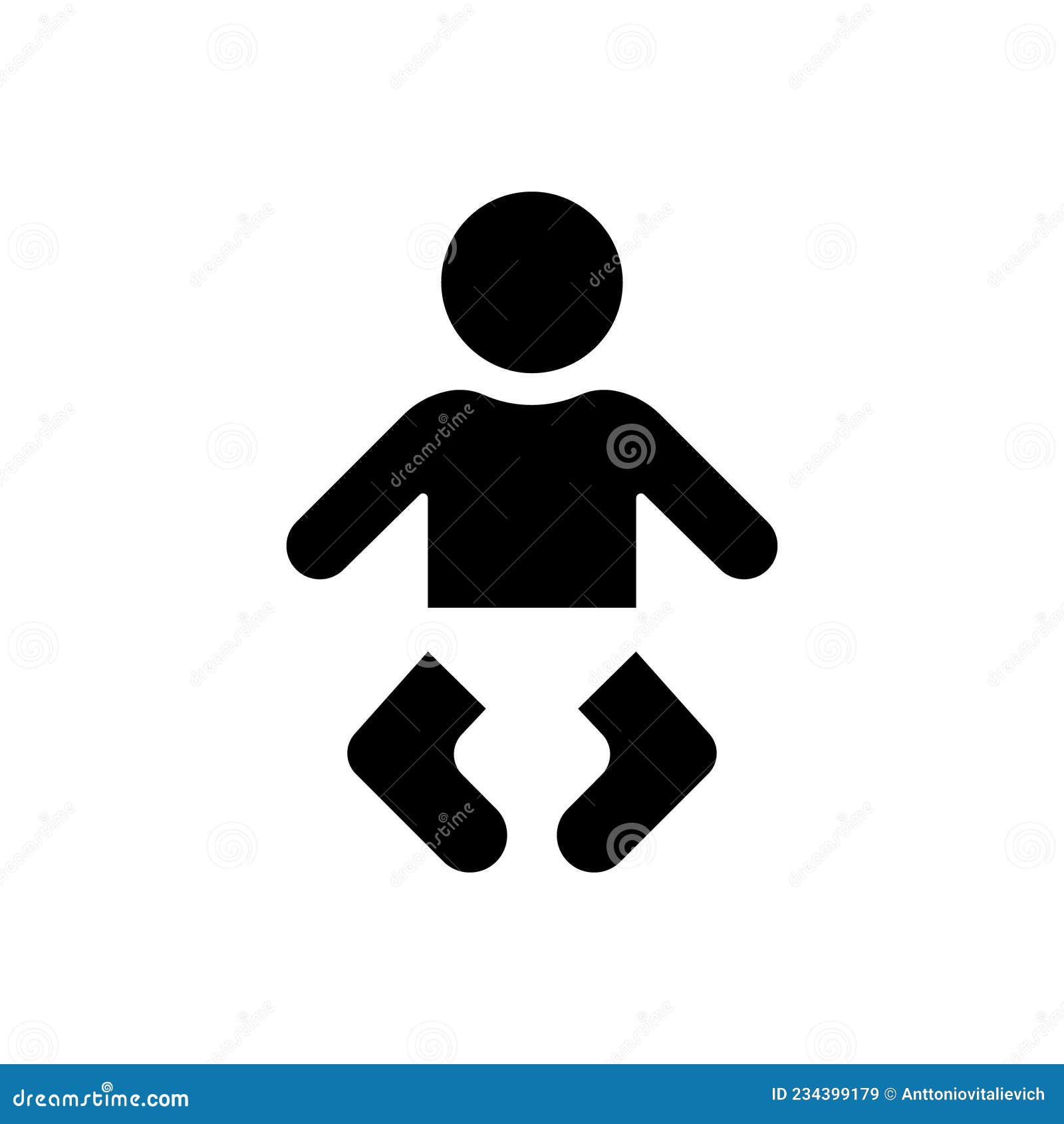 baby in diaper silhouette icon. sign of toilet room with station for changing nappy. childcare wc . nursery room