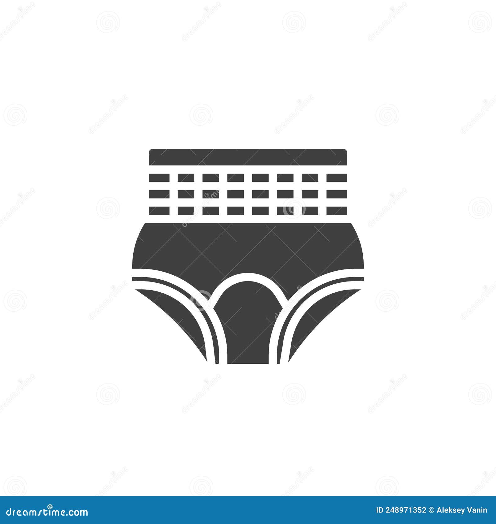 Baby diaper vector icon stock vector. Illustration of solid - 248971352