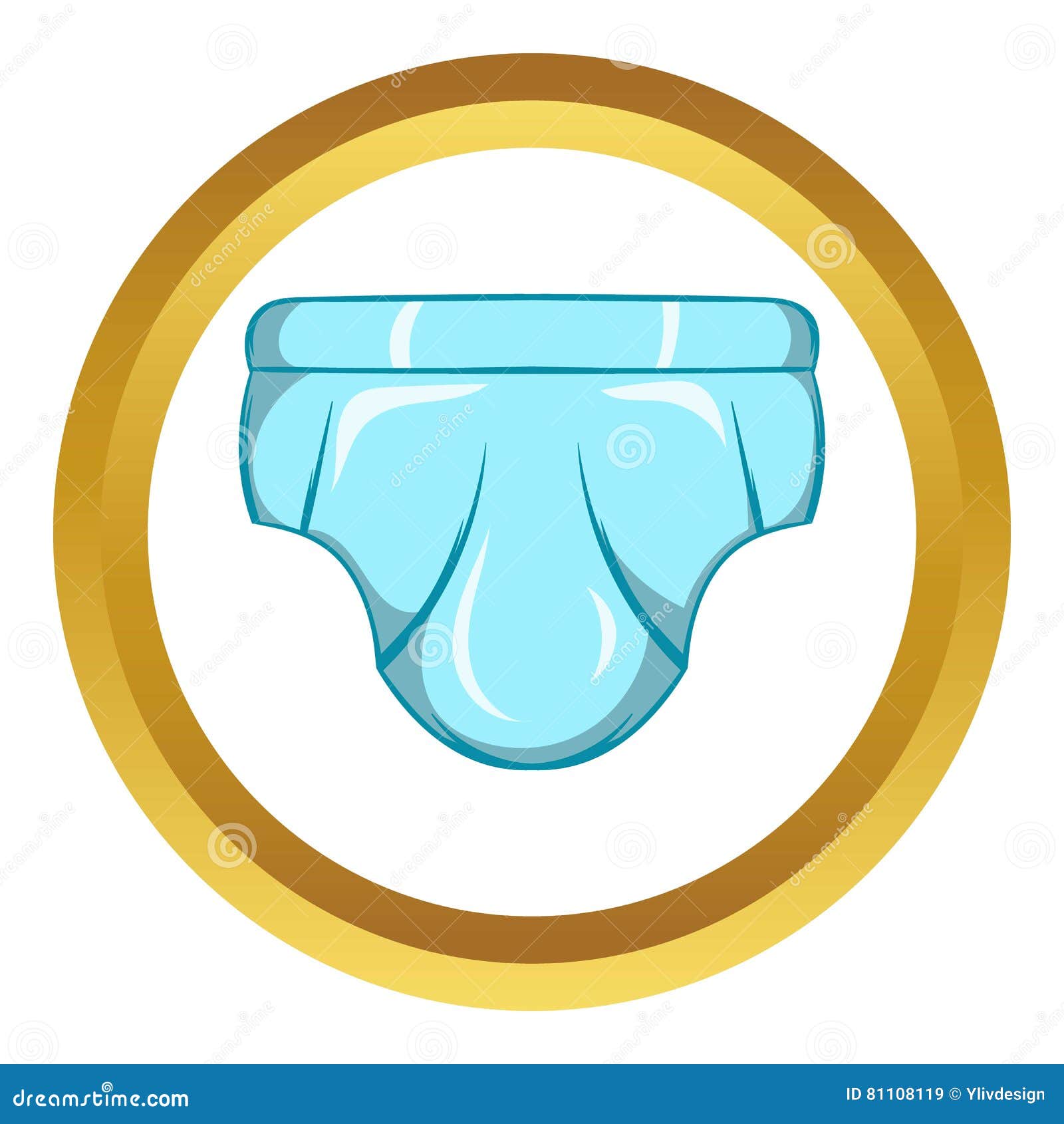 Download Baby Diaper Vector Icon, Cartoon Style Stock Vector ...