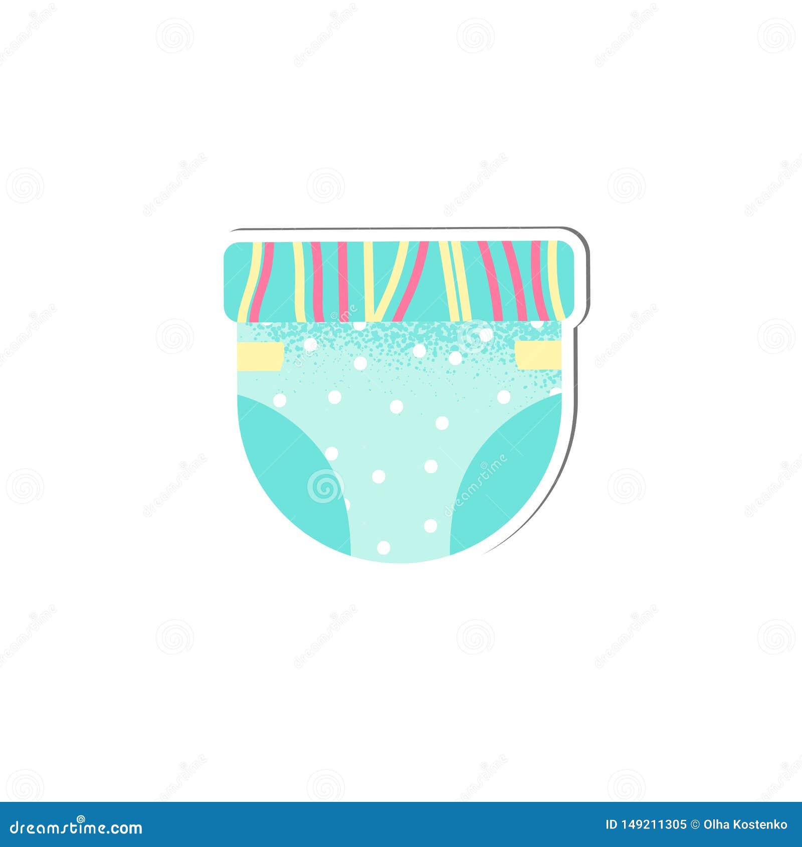 Download Baby Diaper For Baby Vector Isolated Stock Vector ...
