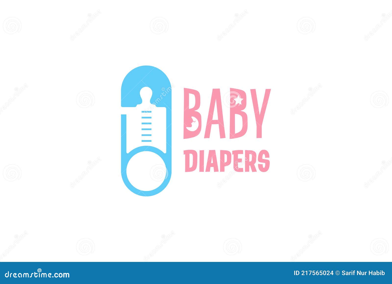 Baby Diapers Logo Design Template Stock Vector Illustration of