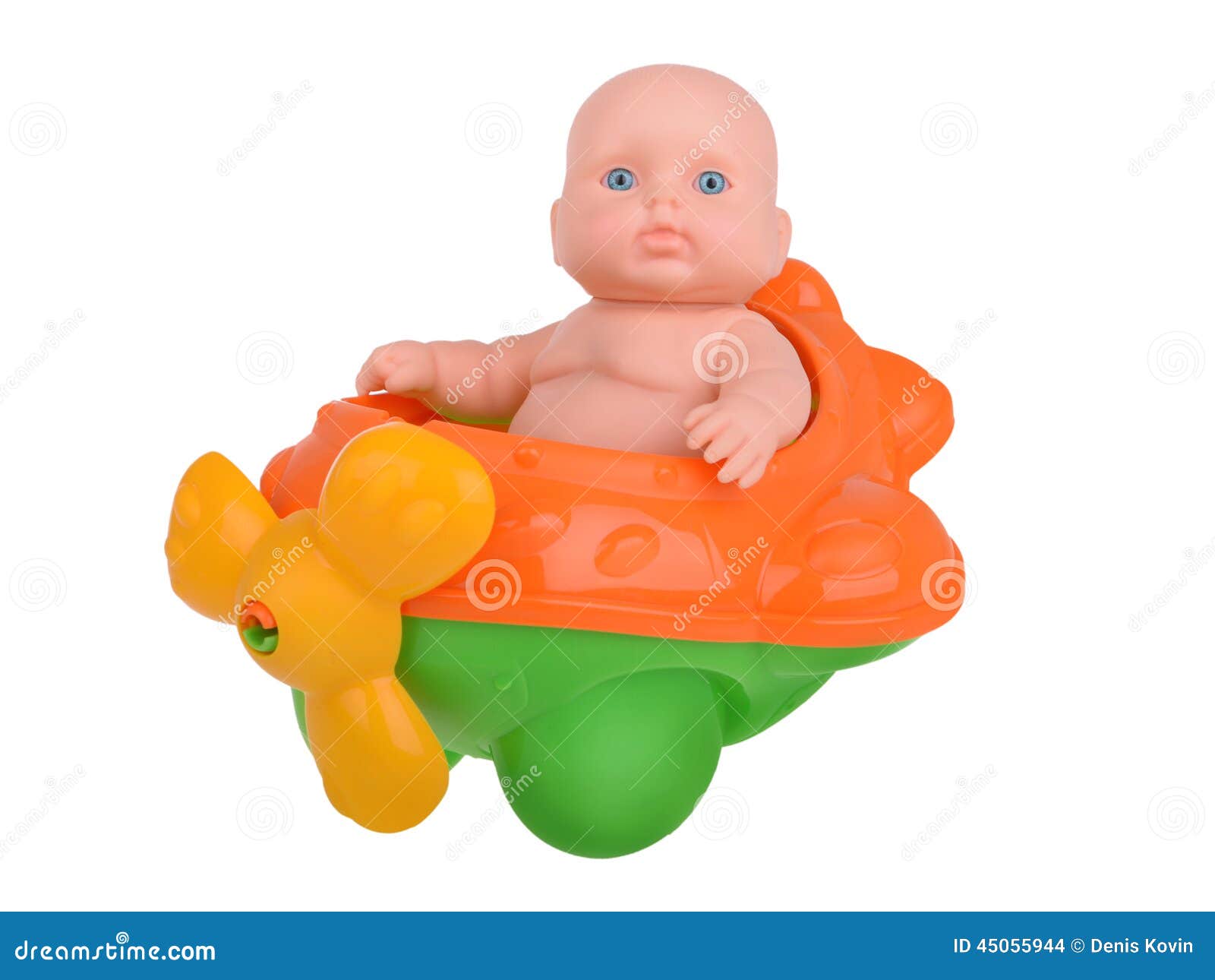 Baby Doll Sittng in the Plane Stock Photo Image of pilot, object