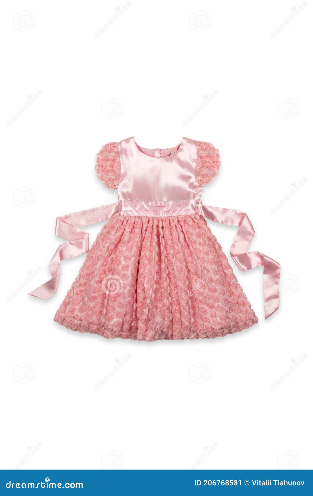 Baby Dress on a White Background Stock Image - Image of fashion ...