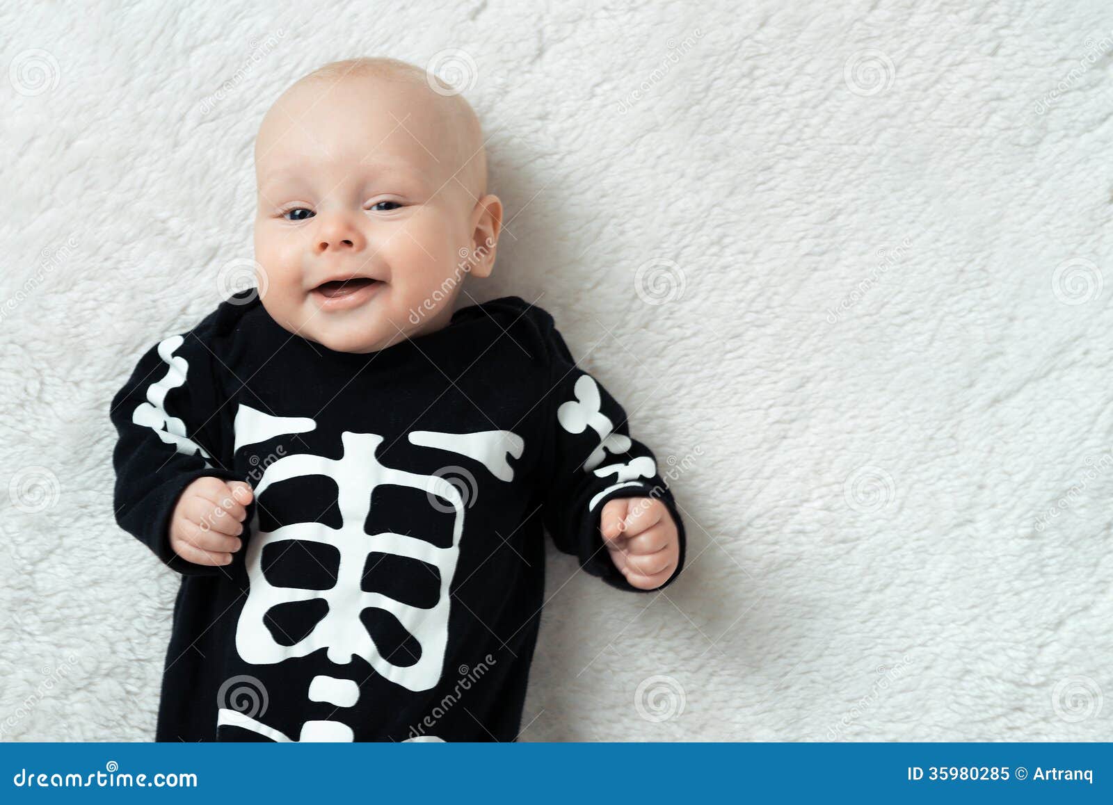 Baby dressed skeleton stock image. Image of little, lies 35980285