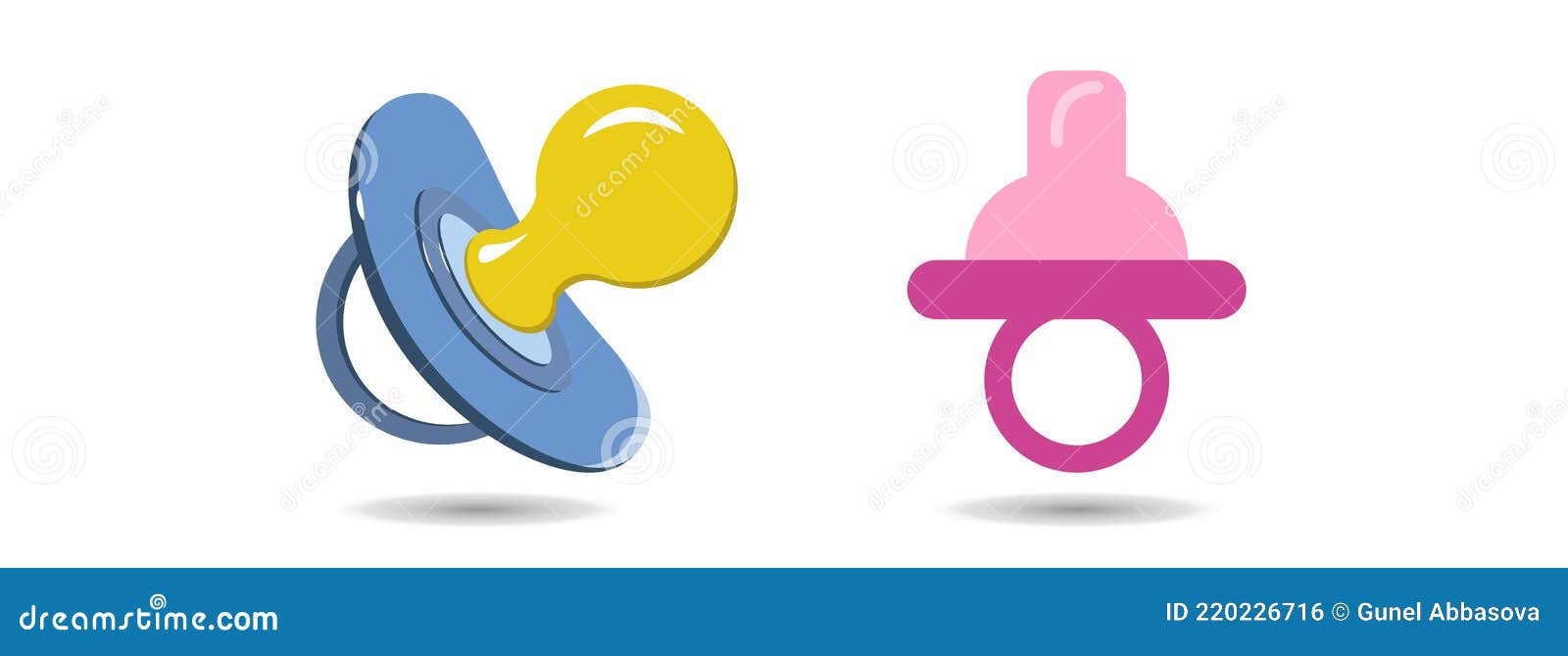 BabyDummyClipArtSet. Baby Dummy Vektor Clip Art Set. Baby Dummy