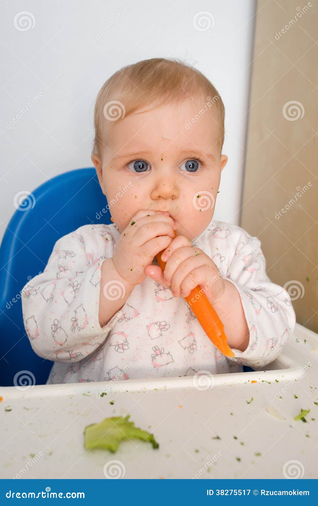 Baby eating carrot stock image. Image of cute, vitamins 38275517