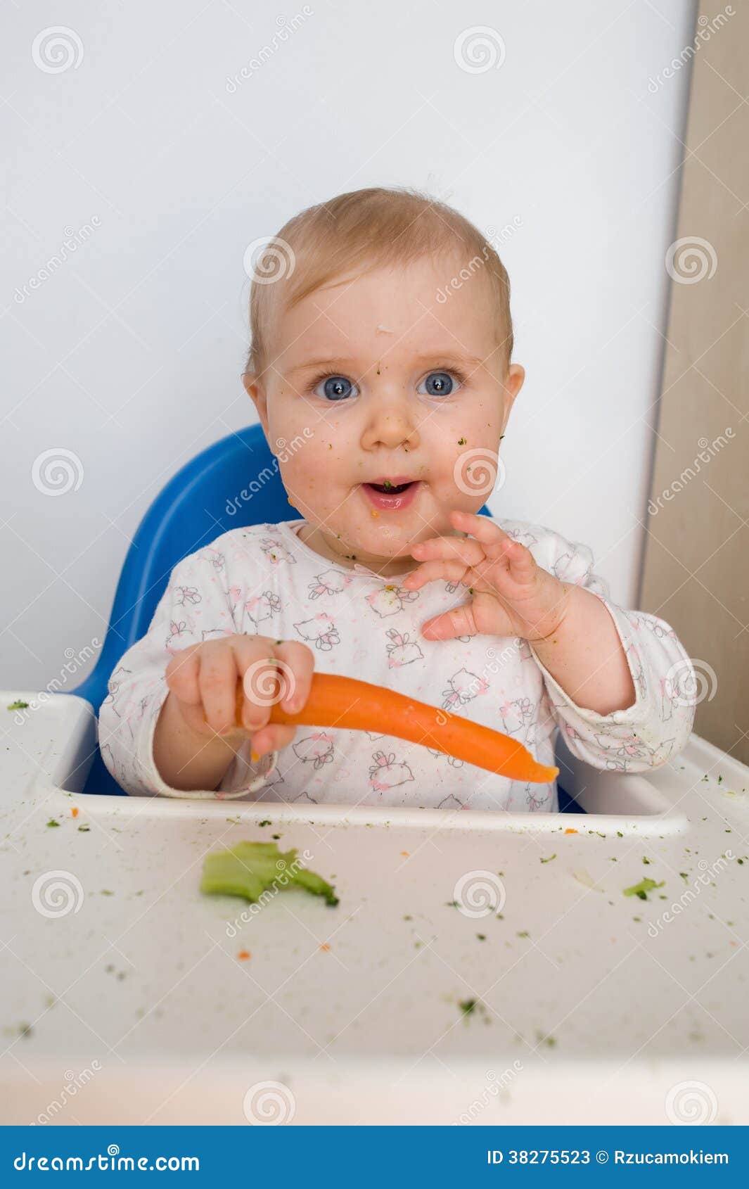 Baby eating carrot stock image. Image of child, diet 38275523