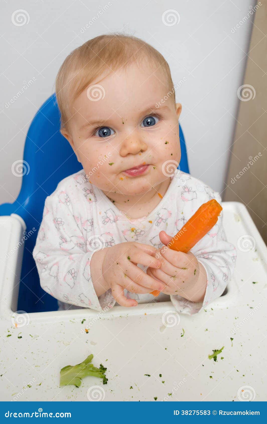 Baby eating carrot stock image. Image of carrot, childhood 38275583
