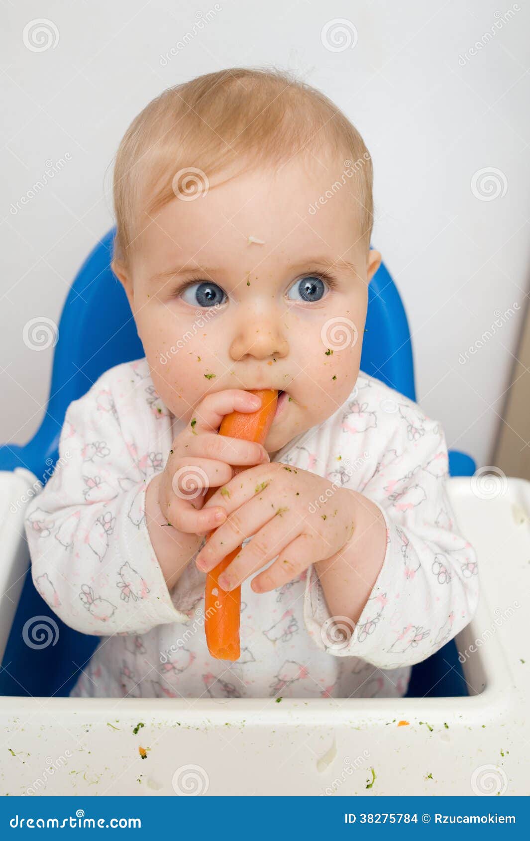 Baby eating carrot stock photo. Image of diet, vitamins 38275784