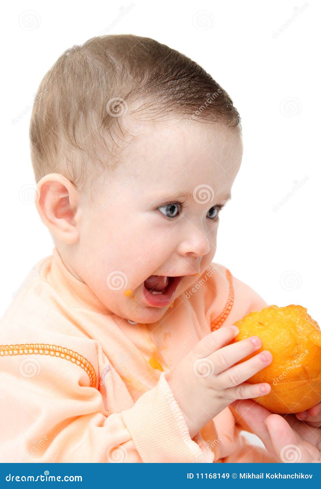 Baby Eating Peach Royalty Free Stock Images Image 11168149