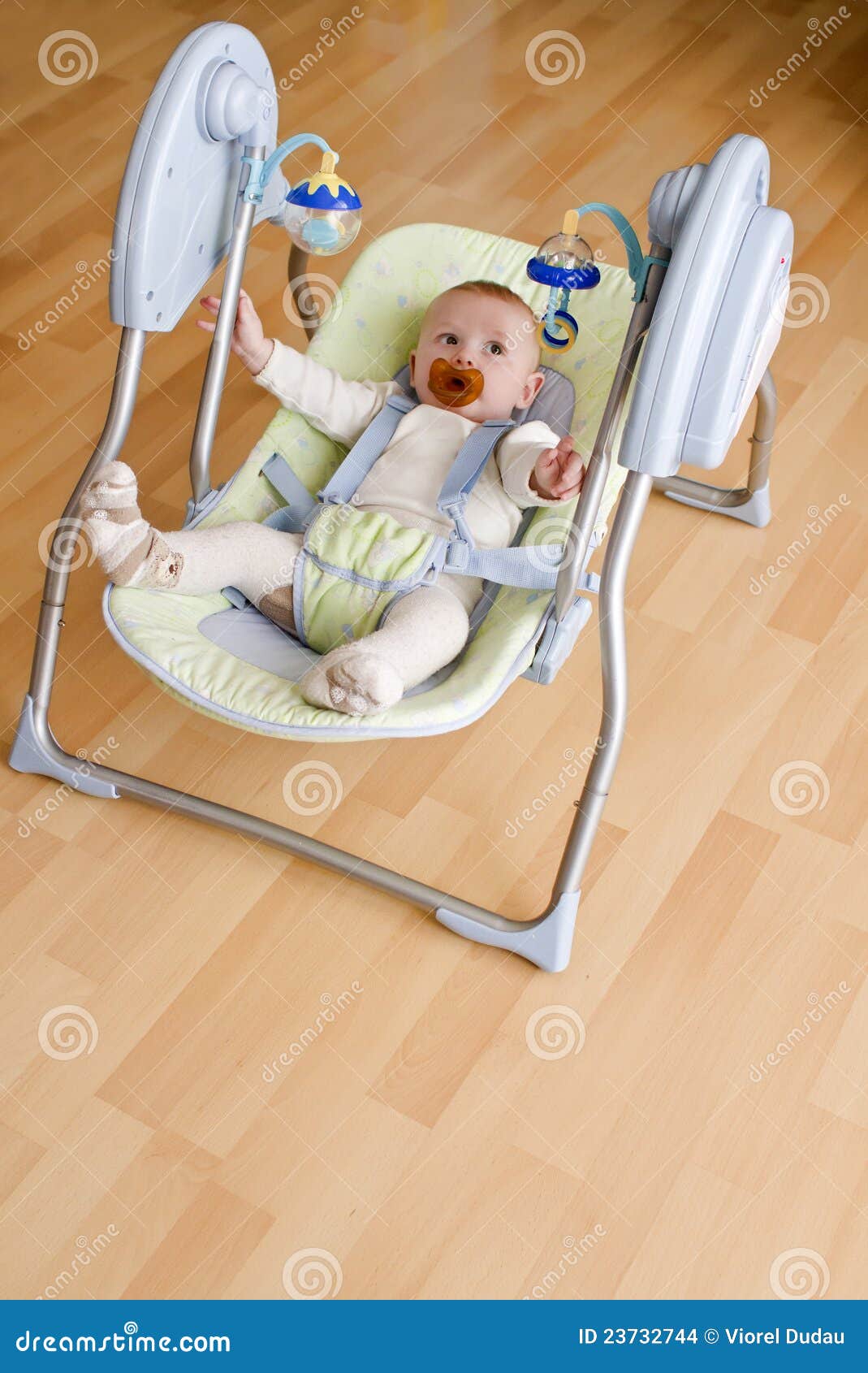 Baby In Electronic Swing Stock Photo Image Of Baby Electronic