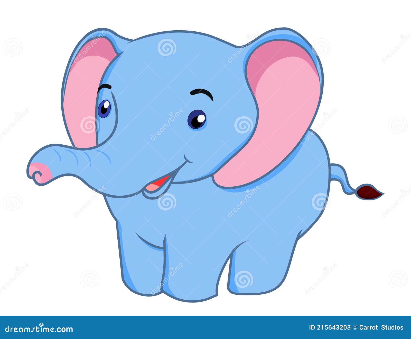 Baby Elephant Cartoon Vector Stock Vector - Illustration of vector,  background: 215643203
