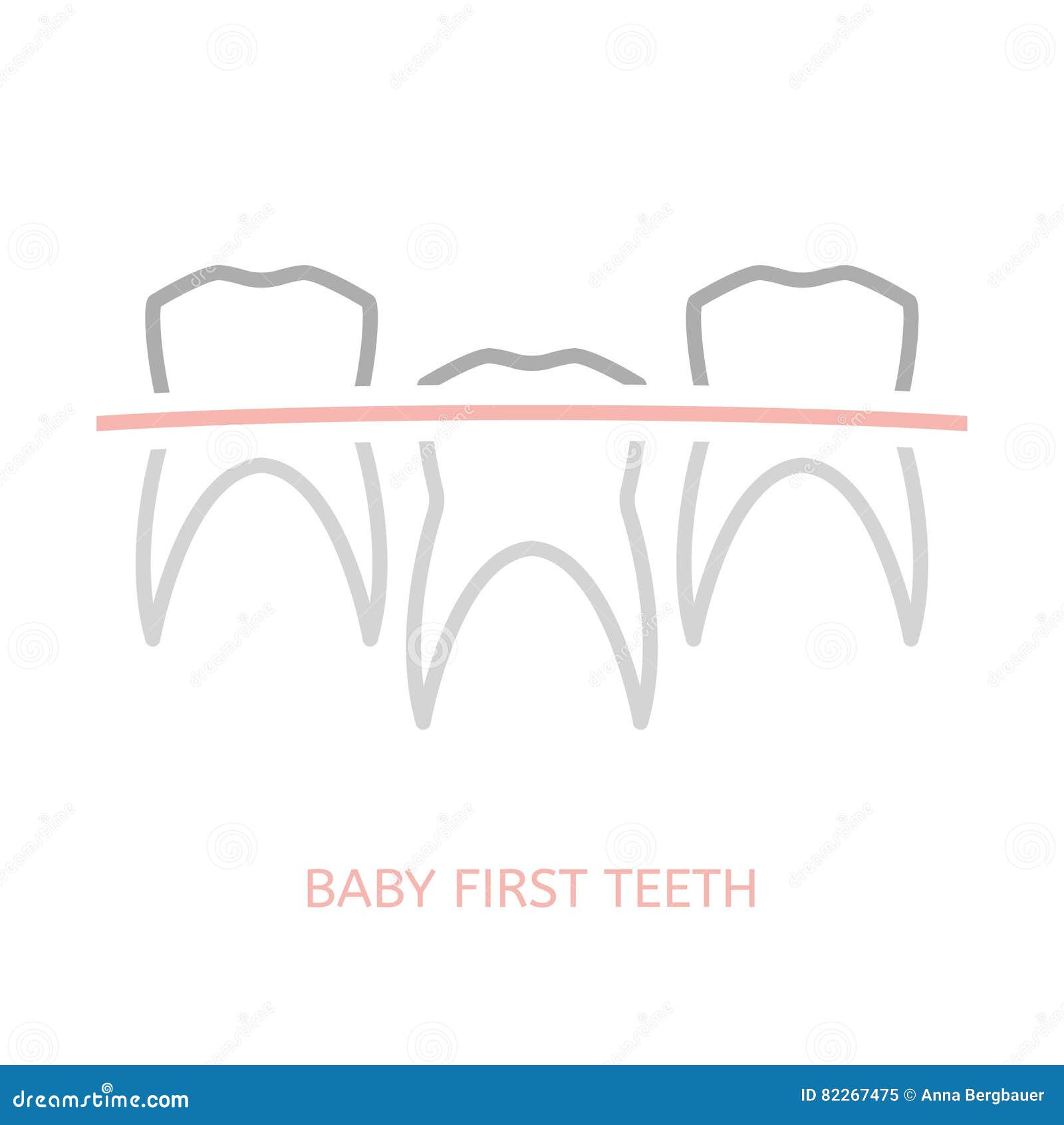 Baby Erster Zahn Vektor Abbildung Illustration Von Ausbildung
