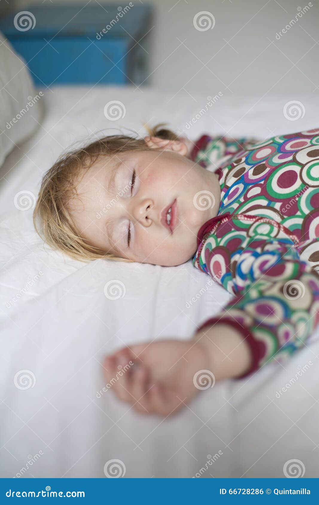 Baby face sleeping on bed stock photo. Image of ...