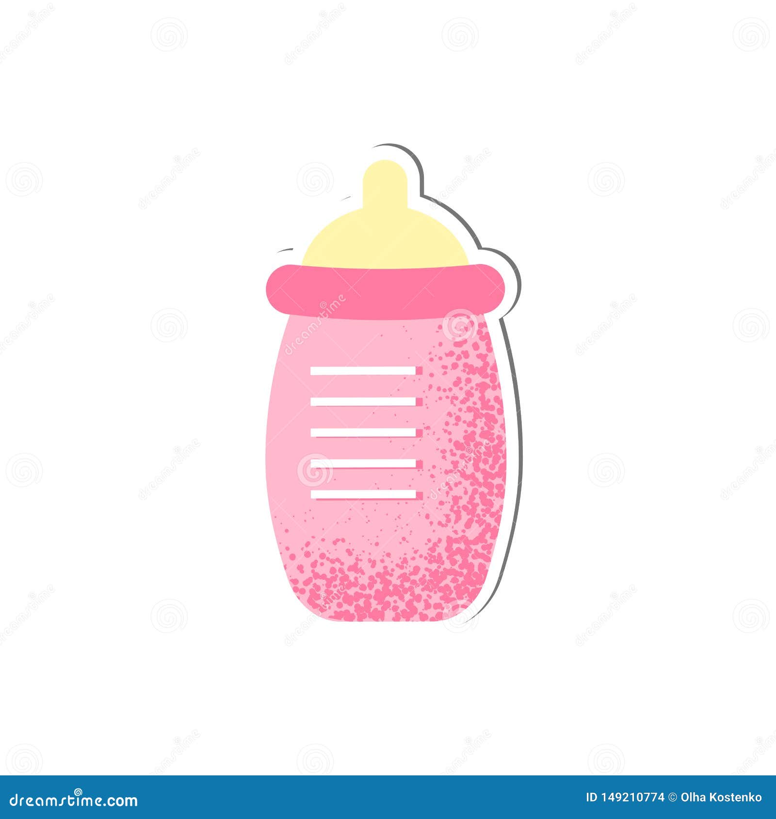 Baby Feeding Bottle Vector Cartoon Icon Stock Vector - Illustration of