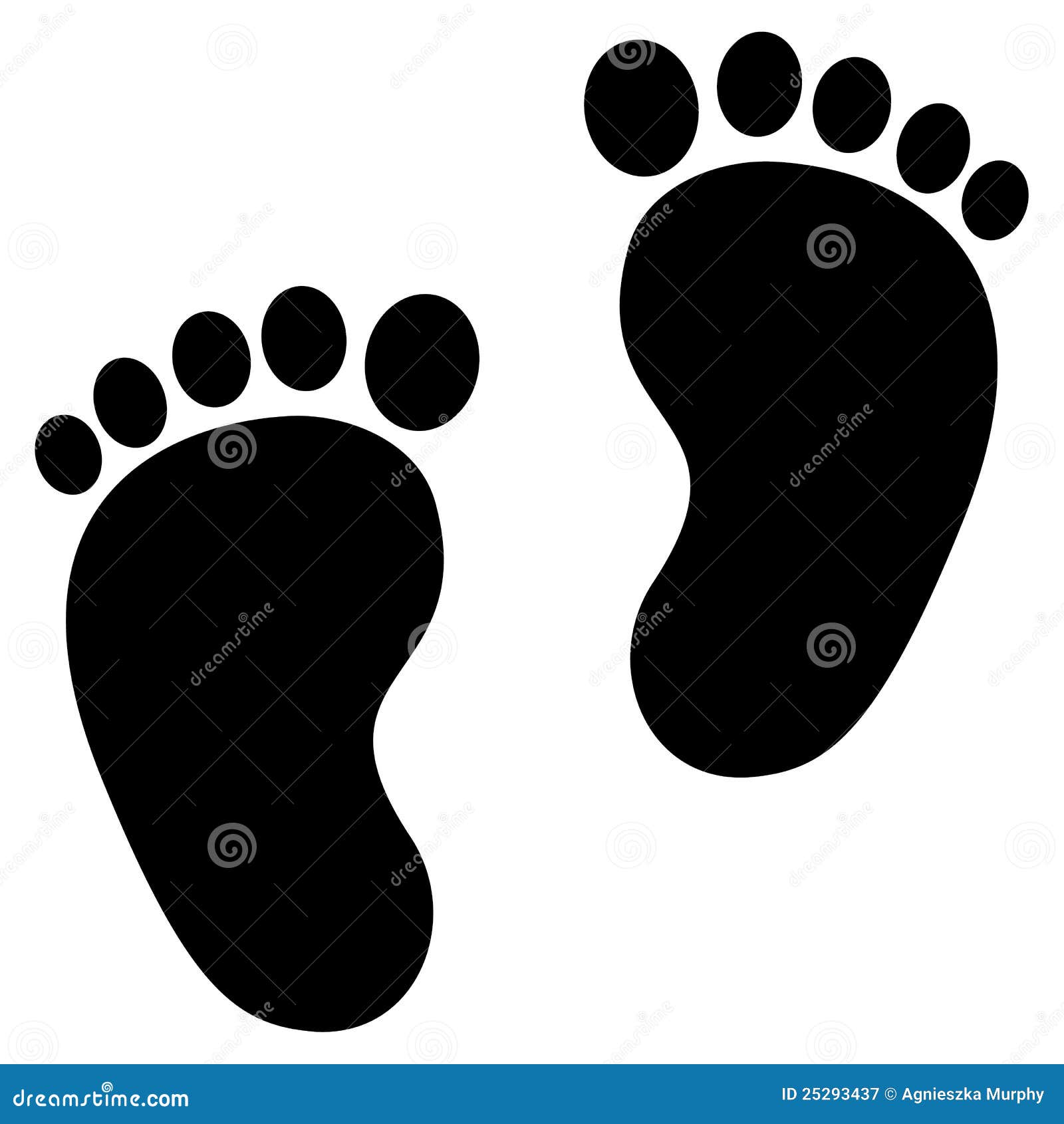 baby feet clean black icon