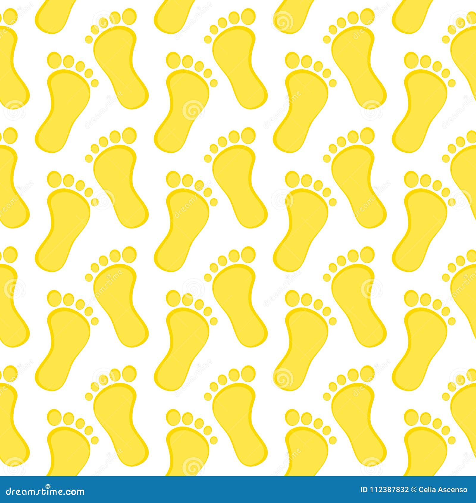 baby feet pattern seamless background stock illustration