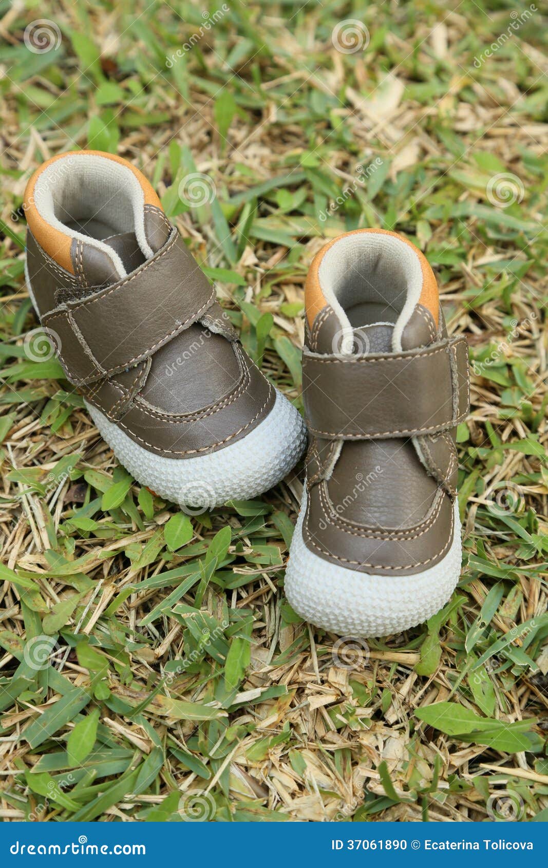 Baby first shoes stock photo. Image of grass, steps, child 37061890