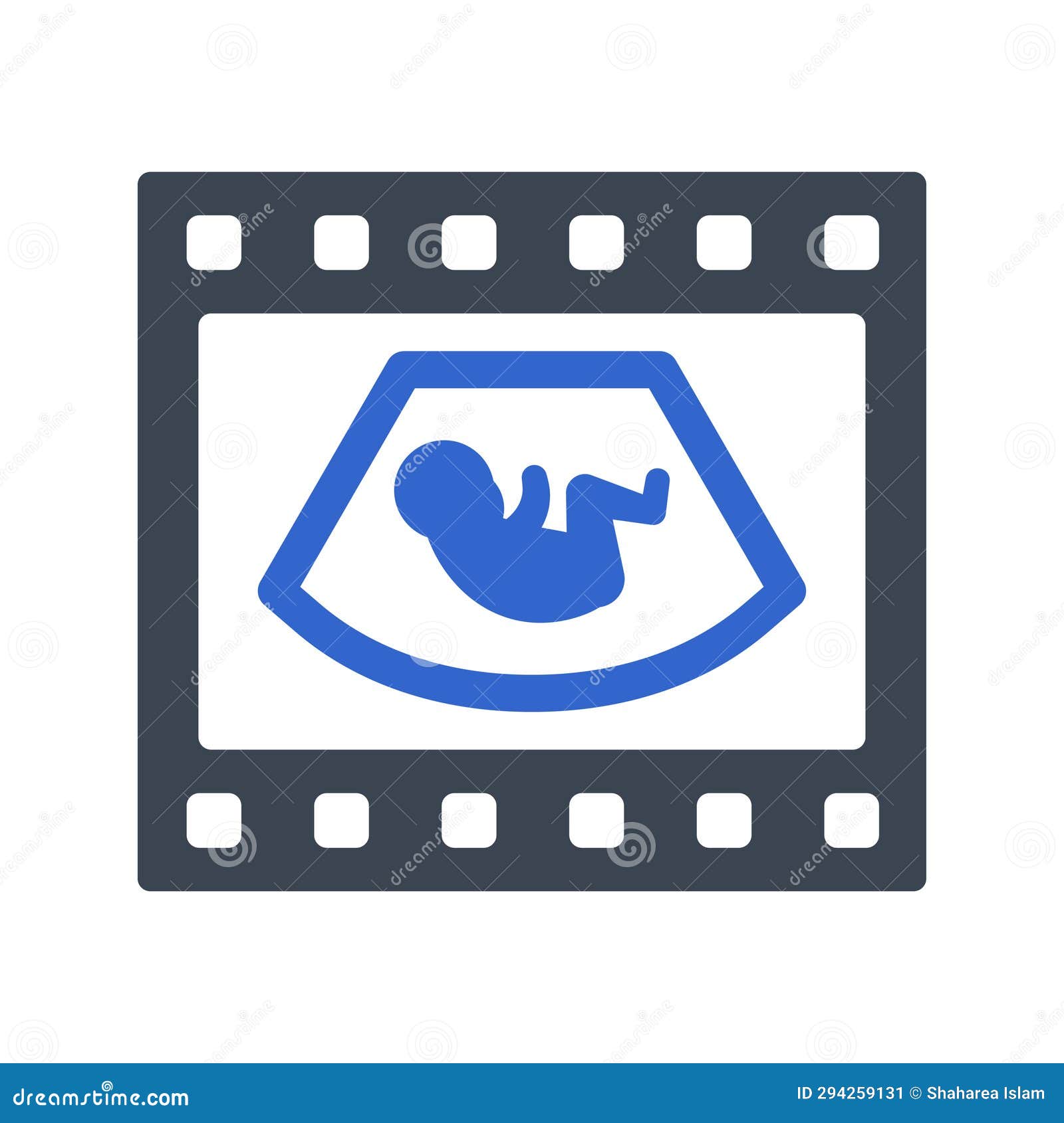 Baby Foetus Icon Vector Illustration 294258840