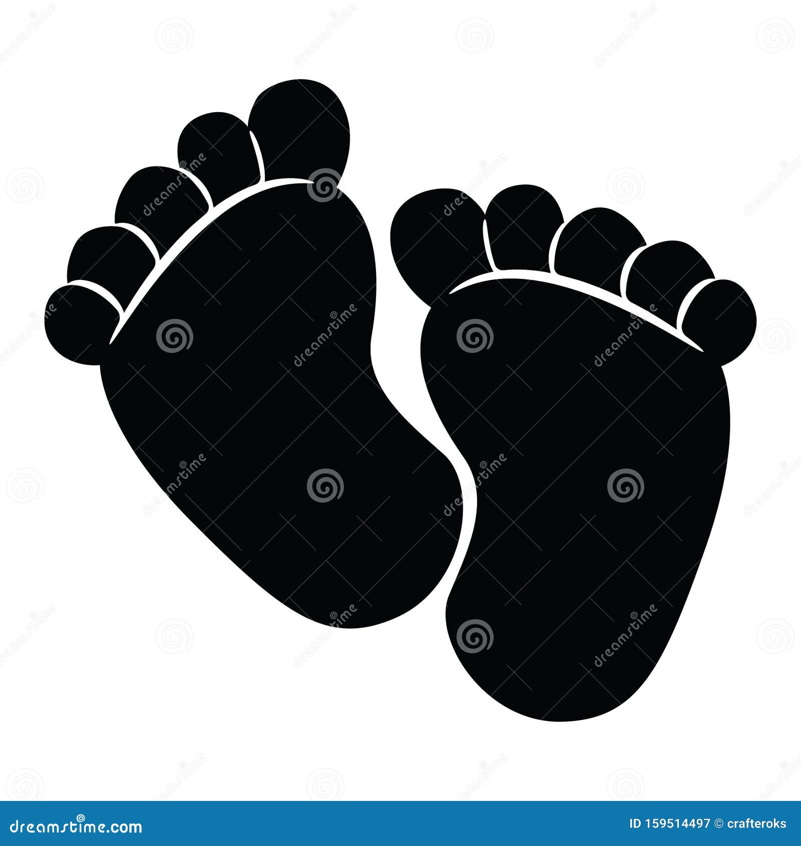 Download Baby Footprint Eps File Crafteroks Stock Illustration Illustration Of Logo Used 159514497