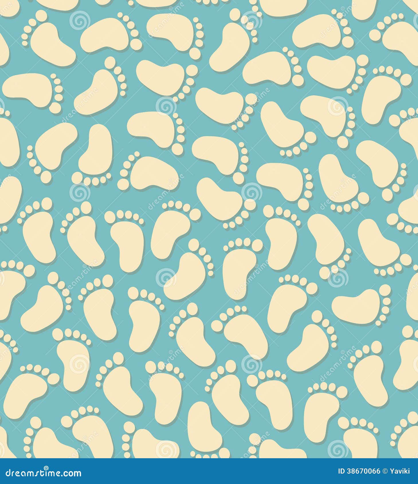 Baby footprints seamless stock illustration. Illustration of design